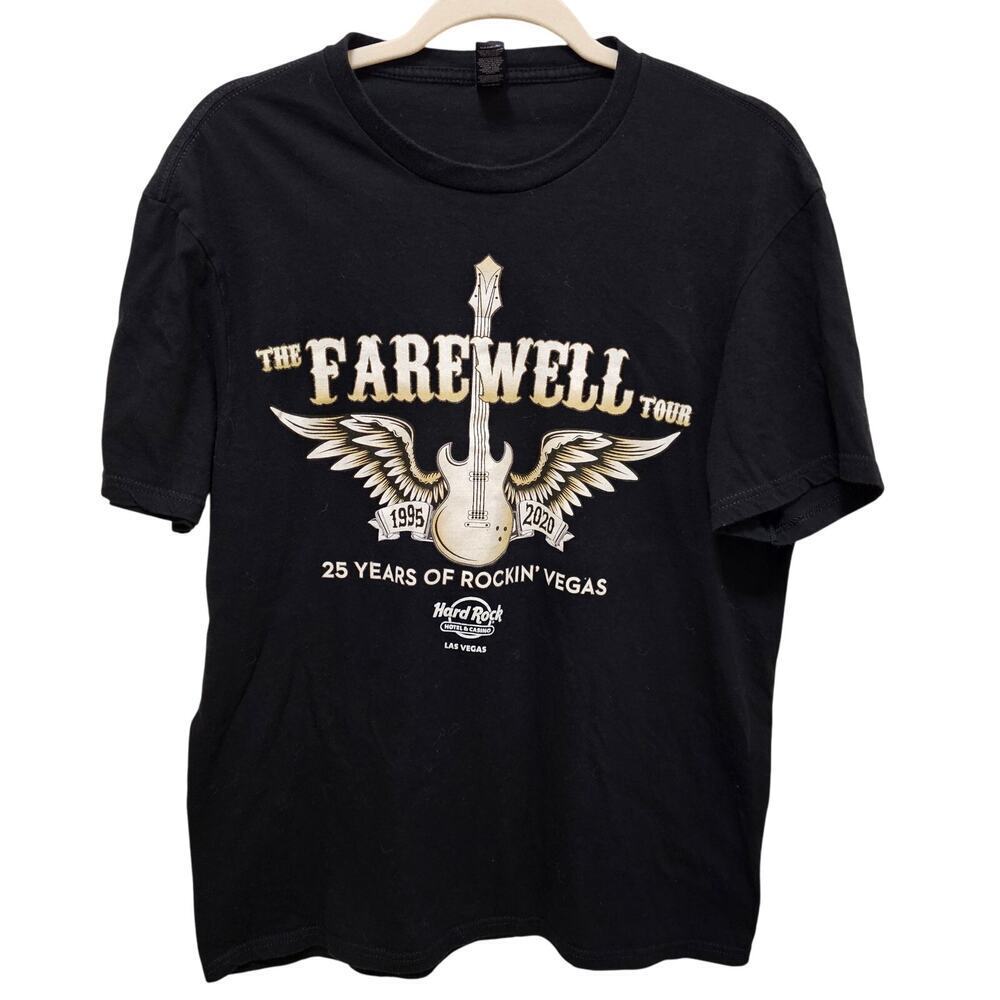The Farewell 25 years RocknRoll Hardrock Cafe. SzL. T-shirts.‎ 2020. Rare Find.